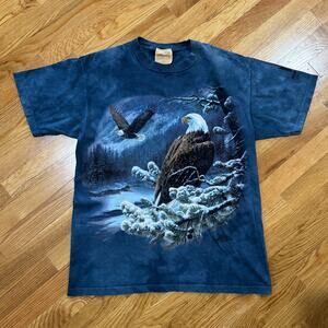 Vintage The Mountain Tee Mens Medium 1999 "Wild Wings" Eagle Graphic T-Shirt